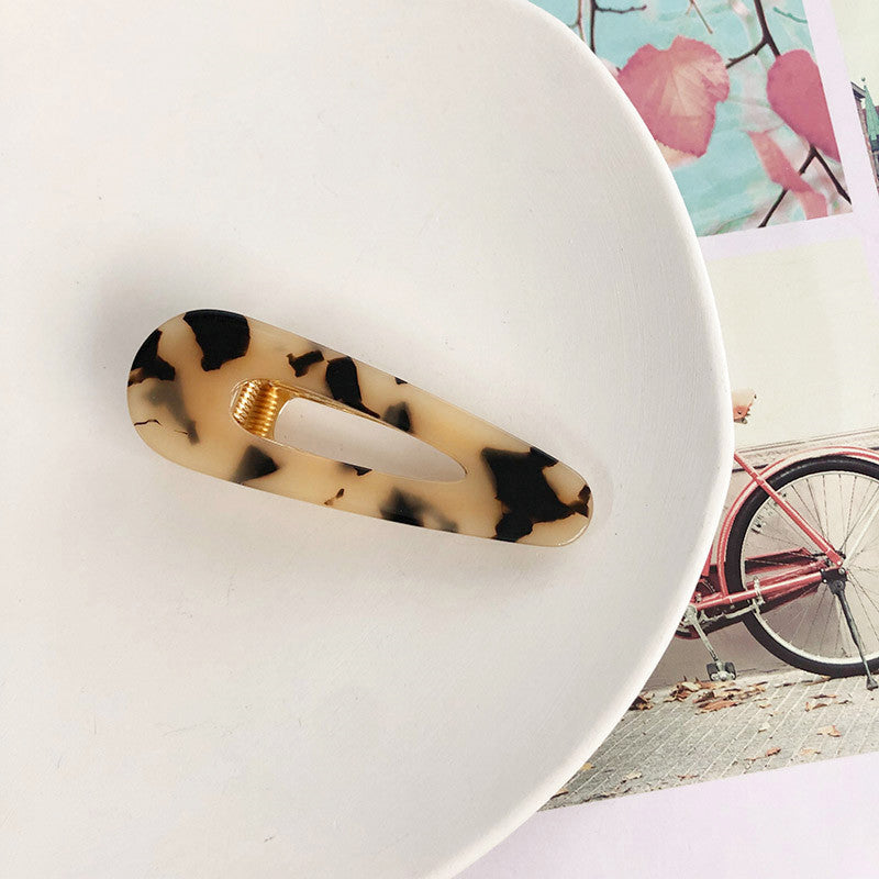 Wholesale Water Drop Square Acetate Plate Hair Clip 10PCS